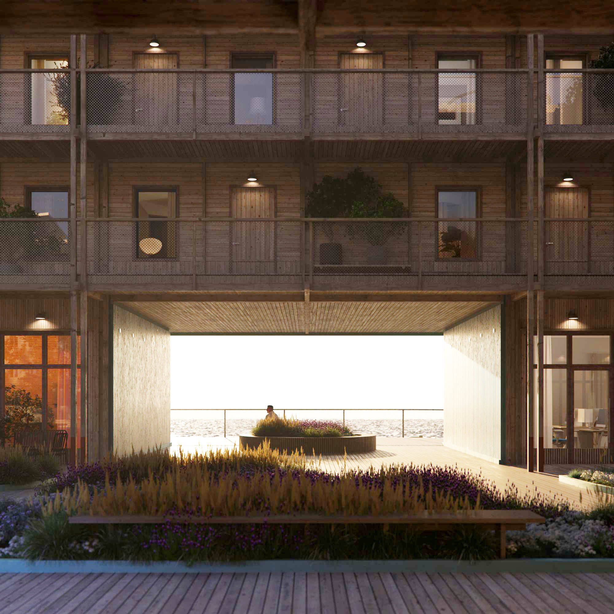 Bostadhus på vatten av ARKEN